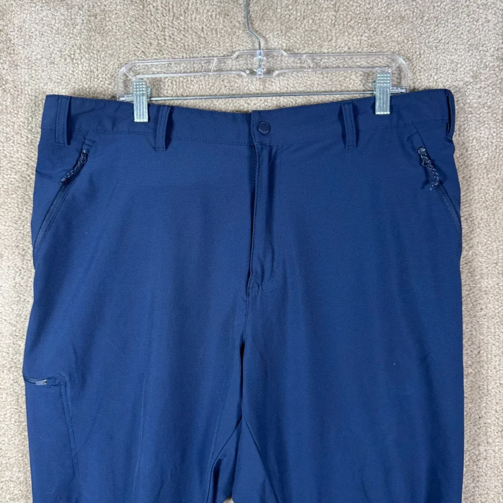 Columbia Hiking Pants Mens 40 X 30 Navy Blue Outdoor Cargo Stretch Lightweight